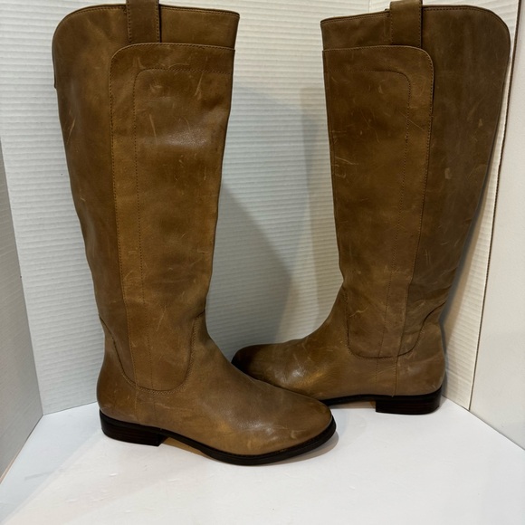 Franco Sarto Ontario Leather Heeled Knee High Riding Boots size 10 M - Picture 3 of 8